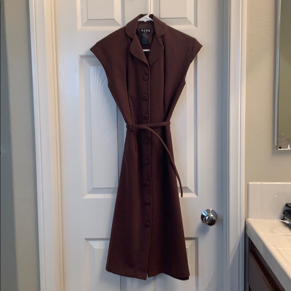 Brown button down dress
